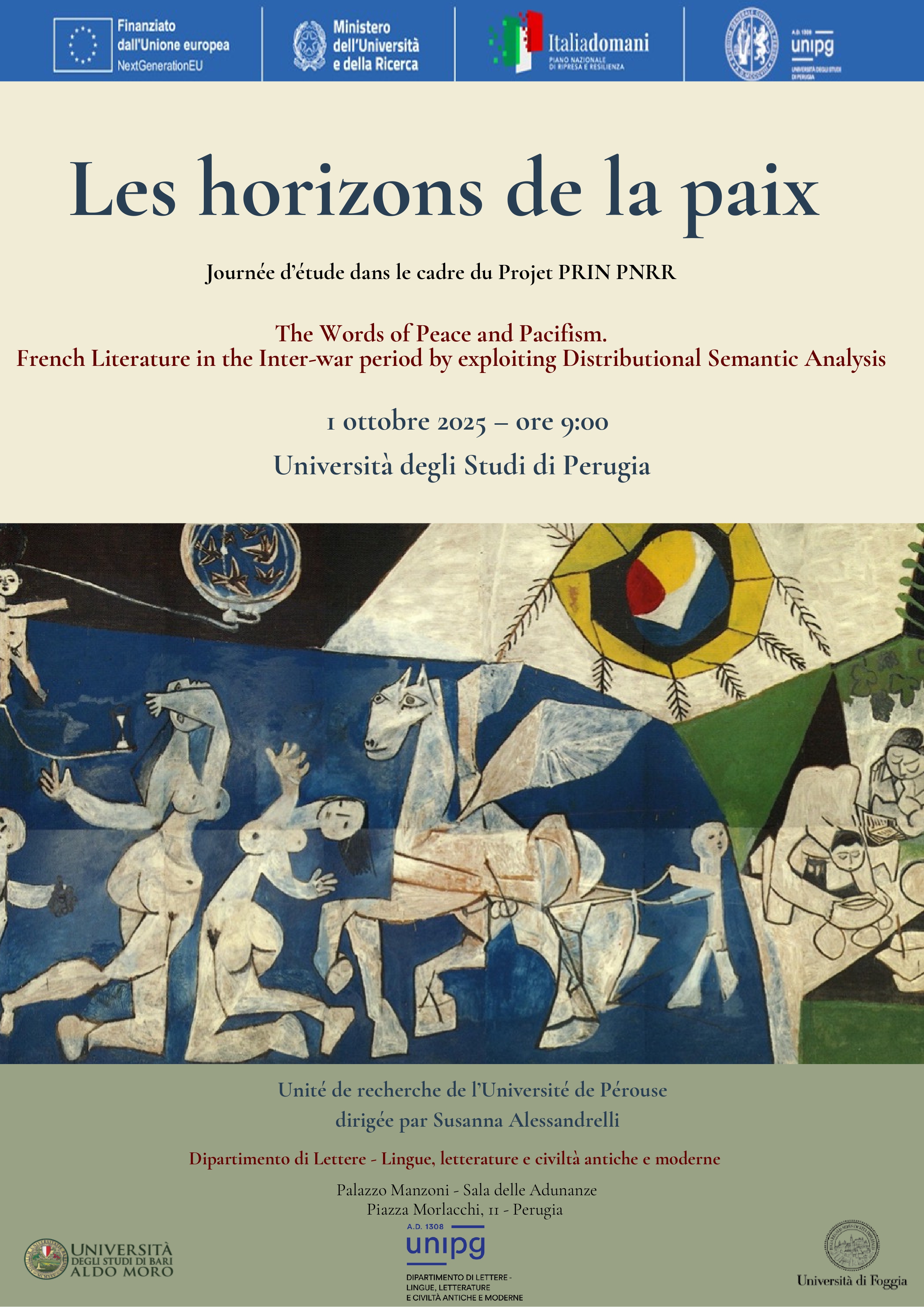 Les horizons de la paix - Journée d’étude dans le cadre du Projet PRIN PNRR