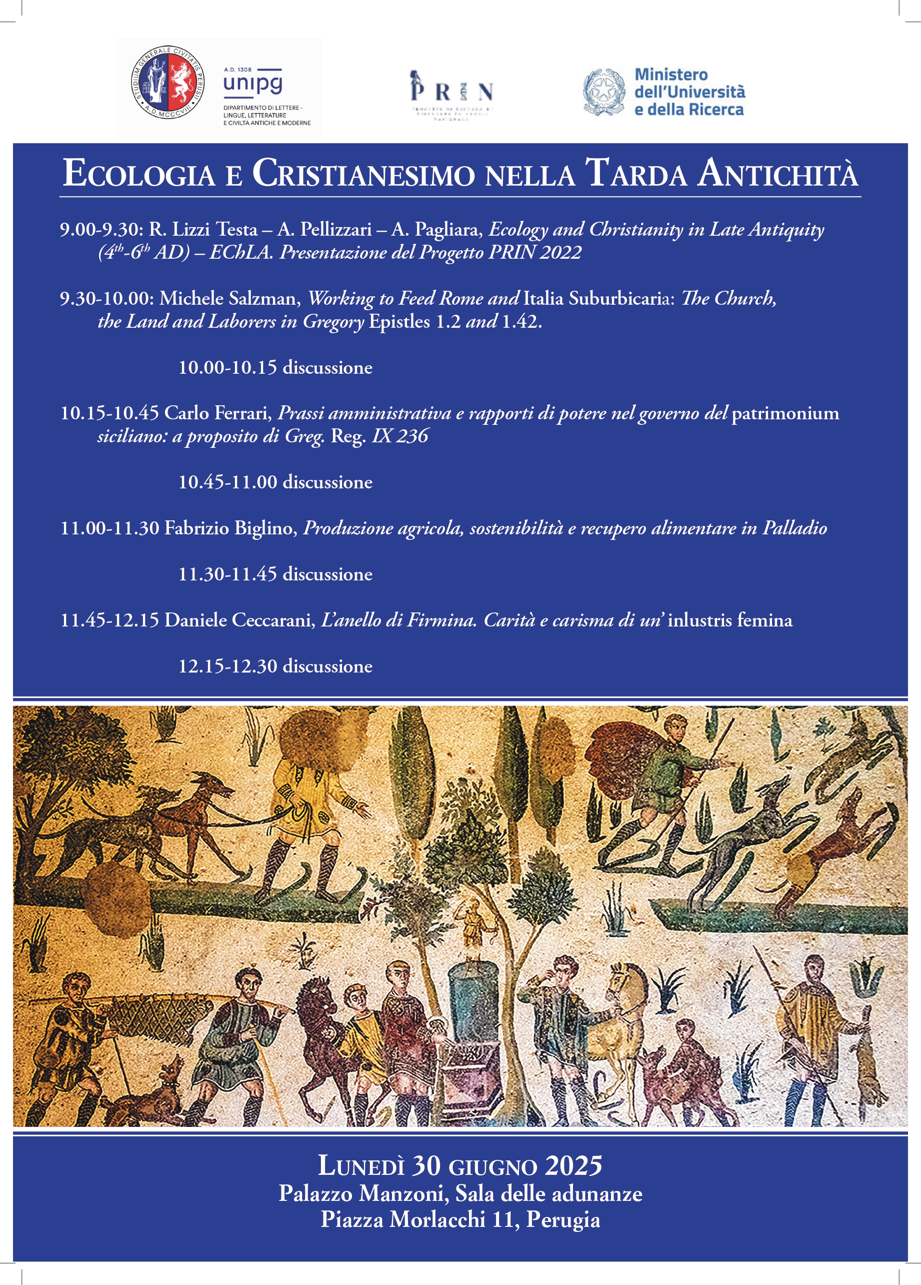 Ecology and Christianity in Late Antiquity (4th-6th AD) – EChLA. Presentazione del Progetto PRIN 2022