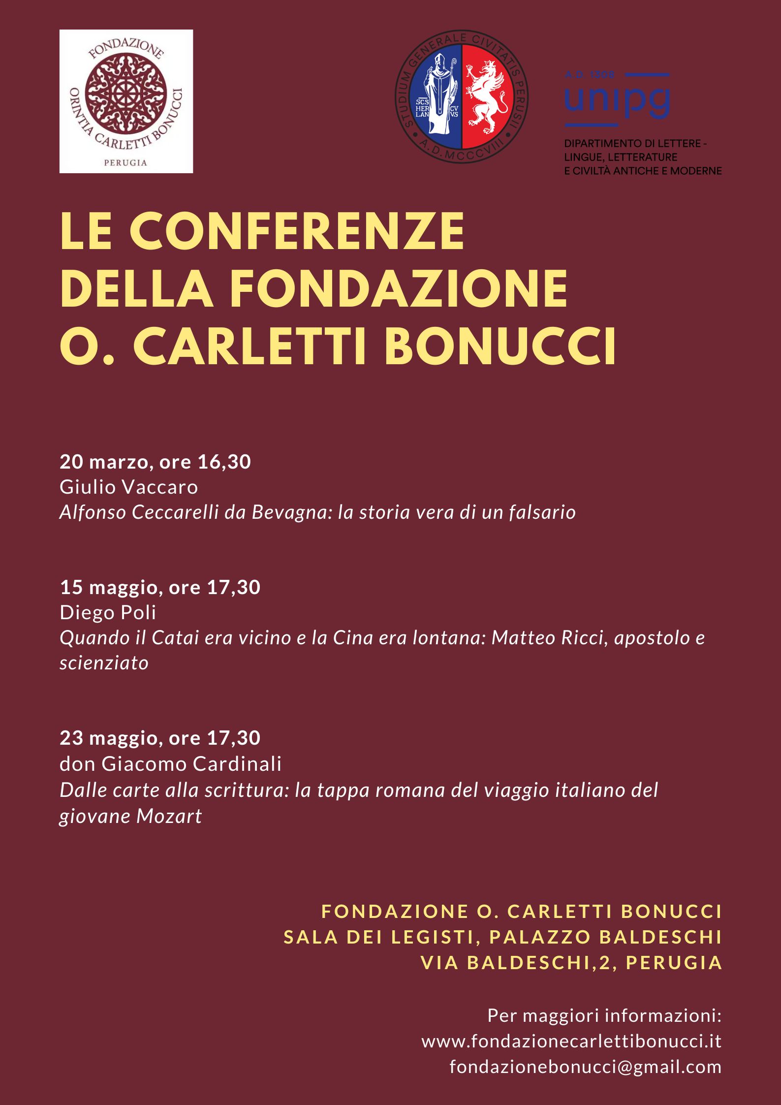 Conferenze della Fondazione Carletti Bonucci