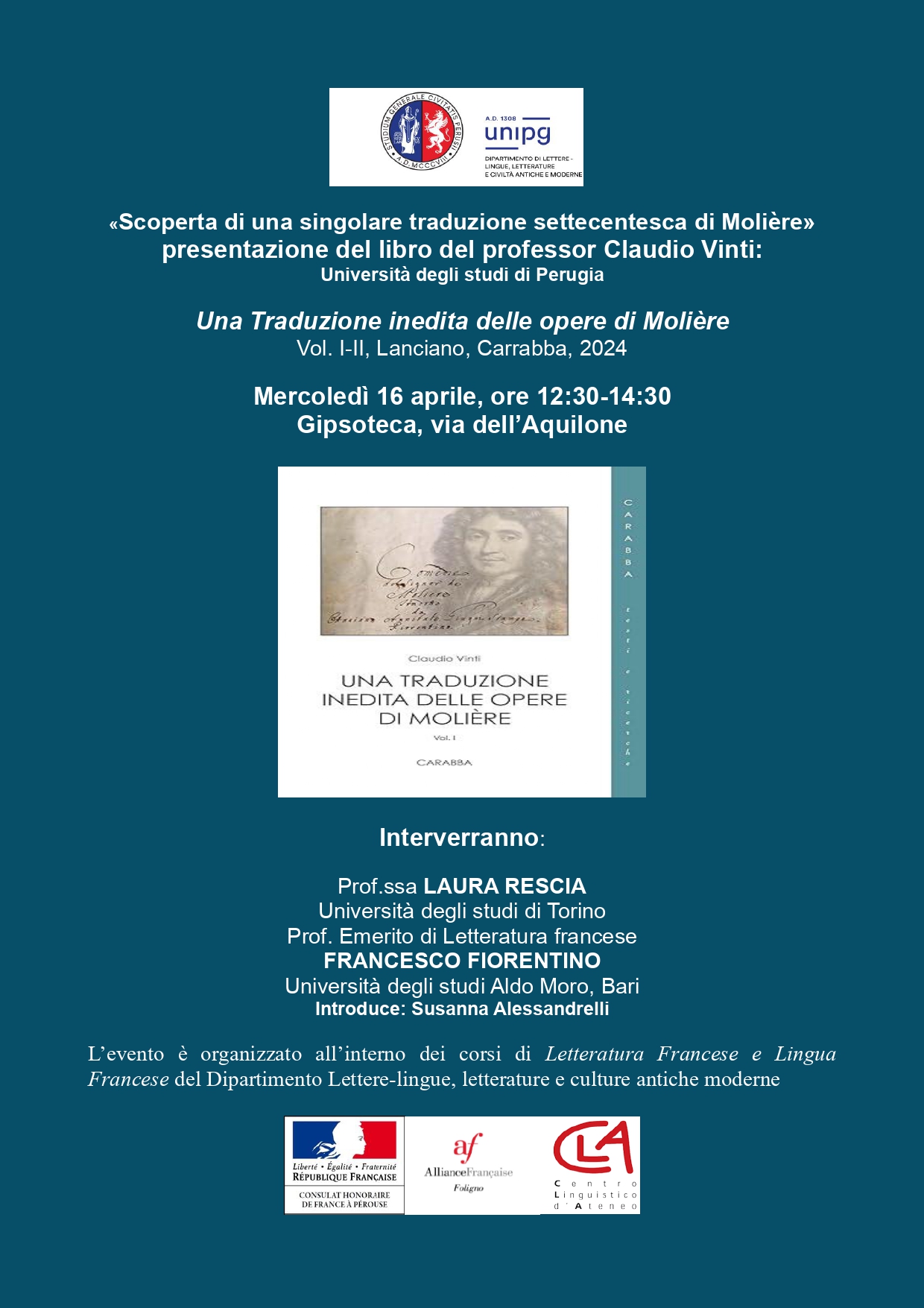 «Scoperta di una singolare traduzione settecentesca di Molière»